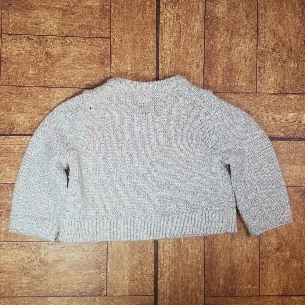 Baby Gap Rainbow Metallic‎ Thread Button Front Long Sleeve Cotton Sweater 3-6 mo
